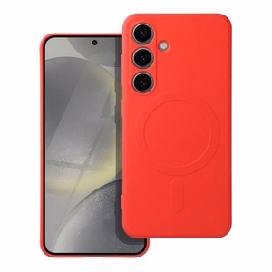 Чехол для Samsung S26 Ultra силиконовый Mag Cover совместимый с MagSafe красный