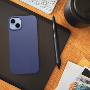 Чехол для iPhone 14, матовый синий