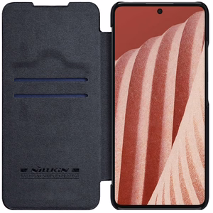 Nillkin Qin кожаный чехол-книжка для Samsung Galaxy A73 чёрный