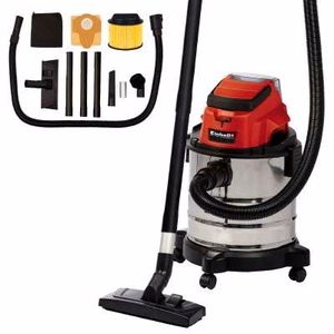 Einhell TC-VC 18/20 Li S-Solo – cordless wet-and-dry vacuum cleaner, 20 L, black/grey/red