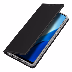 Dux Ducis Skin Pro dėklas Realme 11 Flip kortelių dėklas su stovu - juodas