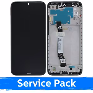 LCD дисплей для Xiaomi Redmi Note 8 (Note 8 2021) с рамкой / чёрный / (Service Pack)