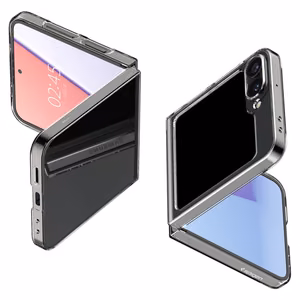 Spigen AirSkin dėklas, skirtas Samsung Galaxy Z Flip6 / Z Flip7 FE, visiškai skaidrus