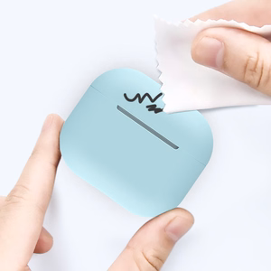 Чехол для AirPods 2 / AirPods 1 силиконовый мягкий для наушников синий (case C)