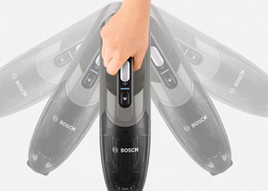 Bosch Serie 2 Readyy'y BBHF214G – belaidis bemaišis vertikalus dulkių siurblys, „2 viename“, 14,4 V, iki 35 min., pilkas