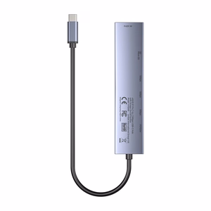 UNITEK USB-C 7-in-1 šakotuvas PD 100W HDMI 2.0 su įjungimo/išjungimo jungikliu