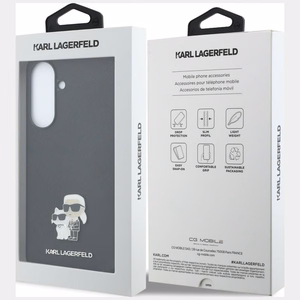 KARL LAGERFLED case for SAMSUNG A57 KLHCSA57PSAKCMPK (Saffiano W/ K&C Metal Logo) black
