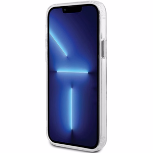 Guess Metal Outline MagSafe dėklas iPhone 12 / iPhone 12 Pro – sidabrinis