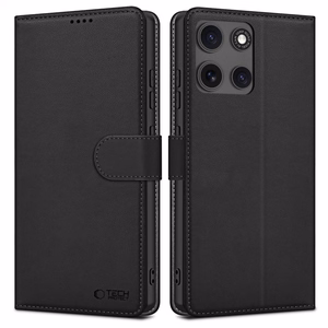 Tech-Protect Piniginės dėklas telefonui Motorola Moto G15 / G15 Power - Juodas
