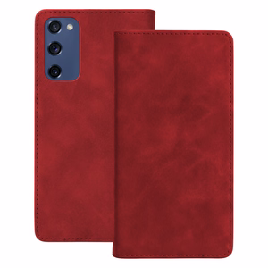 Smart Suede dėklas telefonui Samsung Galaxy S20 FE / S20 Lite / S20 FE 5G raudona