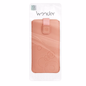 WONDER Deko dėklas telefonui (dydis XL) Iphone 15/15 Pro/Iphone 16/16 Pro/Samsung S24/S24 Plus/S25/S25 Plus/A53/A55 5G persikinis