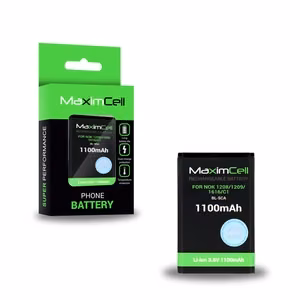 Maximcell baterija skirta Nokia 1208/1209/1616/C1 BL-5CA 1100mAh Li-ion