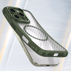 Leading Series Magnetinis silikoninis dėklas telefonui iPhone 16 Pro Max - žalia