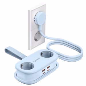 Orico AP3 65W GaN 6in1 удлинитель 2x AC + 2x USB-A + 2x USB-C - синий