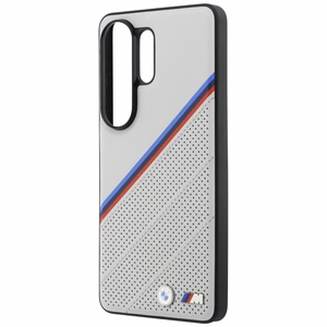 BMW чехол Tricolor Metal Logo MagSafe для Samsung Galaxy S26 Ultra серый