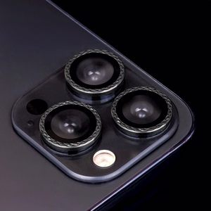 Защитные стёкла для камеры iPhone 12 Pro 6,1" чёрный ромб (3 шт.)