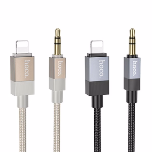 Cable AUX Jack 3,5 mm (male) to Lightning (male) Hoco 1 m UPA32A black