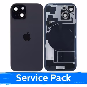 Galinis dangtelis skirtas Apple iPhone 15 / Black / (Service Pack)