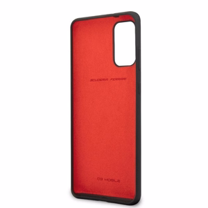 Ferrari kietasis dėklas FESSIHCS67BK S20+ G985 juodas/juodas silikonas