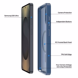 Чехол Dux Ducis Yind MagSafe для Samsung S948 S26 Ultra тёмно-синий