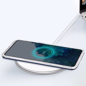 Skaidrus 3in1 dėklas Samsung Galaxy S21 + 5G (S21 Plus 5G) rėmelio gelinis dangtelis mėlynas
