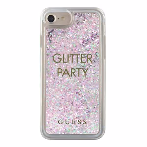 Guess GUHCP7GLUQPU iPhone 6/7/8 /SE 2020 / SE 2022 purple/purple hard case Liquid Glitter Party