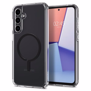 Spigen Ultra Hybrid OneTap Ring magnetinis dėklas telefonui su MagSafe Samsung Galaxy S23 FE - skaidrus juodas