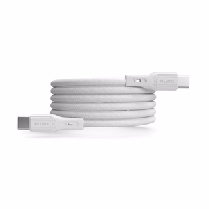 Puro Magnetic кабель USB-C - USB-C 60W USB 3.2 (20 Gbps) 1м магнитный - белый
