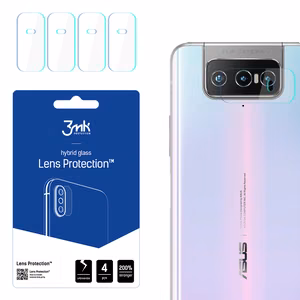 3MK Hibridinis stiklas kameros ASUS ZENFONE 7 PRO Hibridinis stiklas skirtas 4 vnt. kamerai
