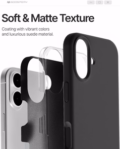 Case Mercury Pure Magsafe Silicon Case Apple iPhone 16e/17e black