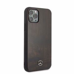 Mercedes Wood Line Rosewood dėklas iPhone 11 Pro - rudas