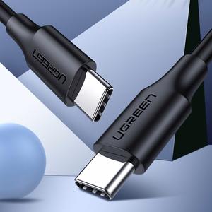 Ugreen US286 кабель USB-C — USB-C PD QC 3A 480Mb/s 2м — чёрный