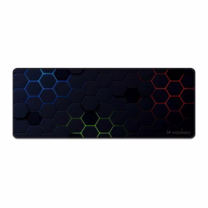 Wozinsky WPD-B800 žaidimų stalo kilimėlis 800x300mm, atsparus vandeniui, su raštu - juodas