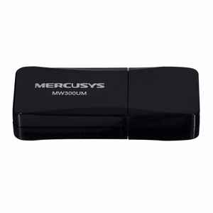 MERCUSYS MW300UM mini USB belaidis adapteris, 300 Mbps, juodas