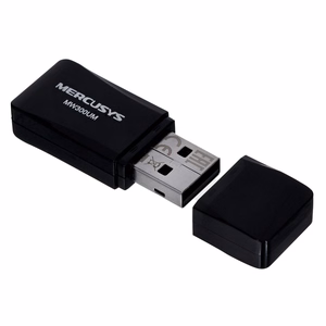 MERCUSYS MW300UM mini USB belaidis adapteris, 300 Mbps, juodas
