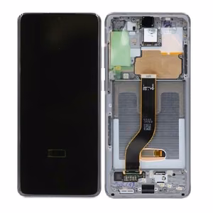 Ekranas Samsung G985F/G986F S20 Plus su lietimui jautriu stikliuku ir rėmeliu Cosmic Grey originalus (service pack)