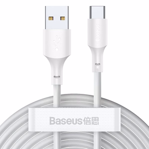 Kabelių rinkinys USB - USB Type-C, 2 vnt., Power Delivery Quick Charge 40W 5A, 1,5 m, baltas