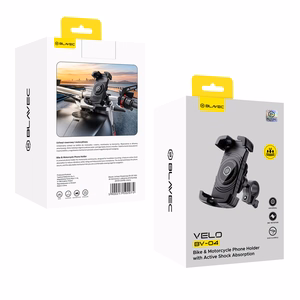 Blavec BV-04 Velo dviračio / motociklo vairo laikiklis su aktyviu smūgių slopinimu (BV04-SAHB), juodas