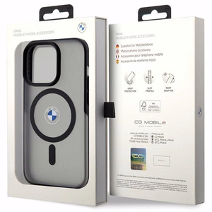 BMW Signature MagSafe deklas, skirtas iPhone 14 Pro Max - Juodas