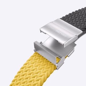 Set of 2 AmazingThing Blend Band for Apple Watch 45/46/49mm - Yellow-Black/Black