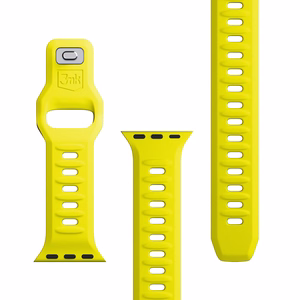 38/40/41/42 mm Yellow (small) - 3mk Silicone Watch Strap for Apple