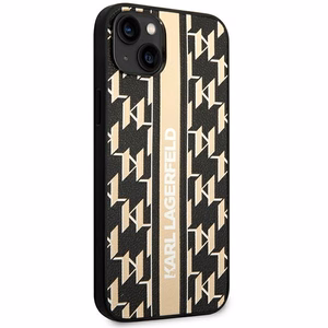 Karl Lagerfeld KLHCP14MPGKLSKW iPhone 14 Plus 6.7 "kietas dėklas rudas / rudas Monograma Juostelė