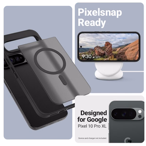 Чехол Crong Hybrid Matte Magnetic MagSafe для Google Pixel 10 Pro XL, чёрный