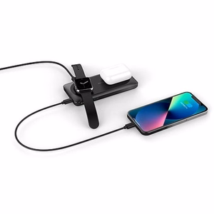VEGER Išorinė baterija 10000 mAh su belaidžiais įkrovikliais, suderinama su MagSafe PD QC3.0 3A 22,5W MagMulti (W1156) juoda