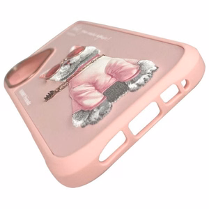 Nimmy Akiniai Kietas katinas dėklas telefonui iPhone 16 - rožinė