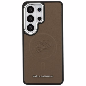 Karl Lagerfeld Embossed Ring Initials MagSafe Чехол для Samsung Galaxy S26 Ultra - коричневый