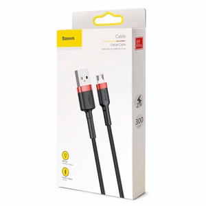 Кабель Baseus Cafule Micro USB 2A 3м (чёрно-красный)