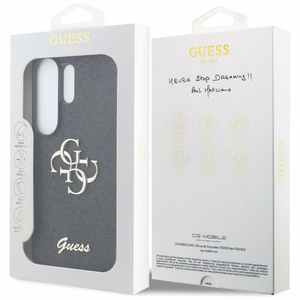 Guess Fixed Glitter Big 4G Metal Logo чехол для Samsung Galaxy S26 Ultra чёрный
