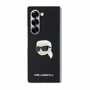 Чехол Karl Lagerfeld Saffiano Monogram Head Pin для Samsung Galaxy Z Fold 6 - чёрный
