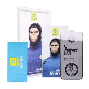 LCD apsauginis stikliukas 5D Mr. Monkey Glass (Strong Privacy) Samsung S926 S24 Plus juodas